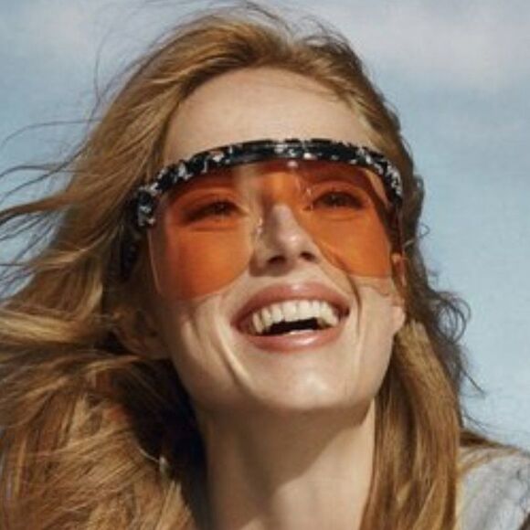 NEW Loewe LW40034U 55S Shiny Colour Havana Bordeaux Mask Shield Women Sunglasses main image 8